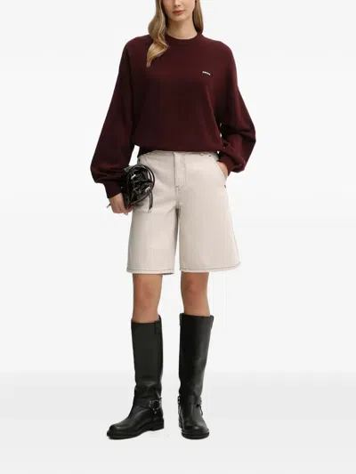 Miss Sixty Belt-loop Shorts In White