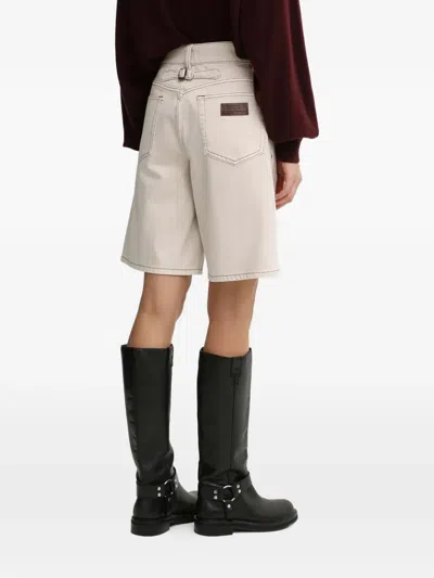 Miss Sixty Belt-loop Shorts In White