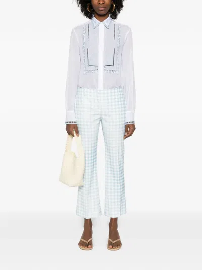 Ermanno Scervino Casual Pants With Belt Loops In Blue