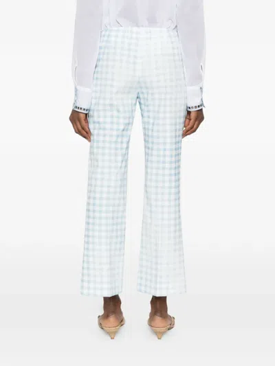 Ermanno Scervino Casual Pants With Belt Loops In Blue