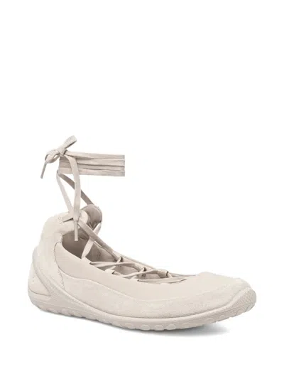 Ecco Lace-up Ballet Flats In Multi