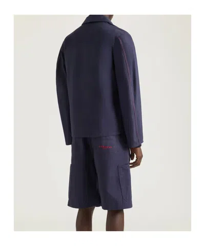 Givenchy Couture Seam Button-up Overshirt In Black