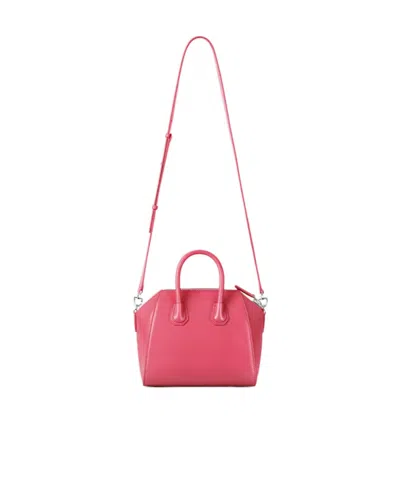 Givenchy Mini Leather Shoulder Bag With Structured Shape In Red