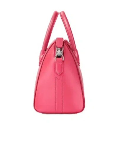Givenchy Mini Leather Shoulder Bag With Structured Shape In Red