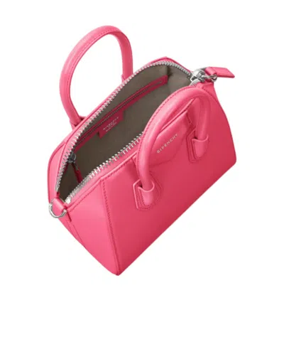 Givenchy Mini Leather Shoulder Bag With Structured Shape In Red