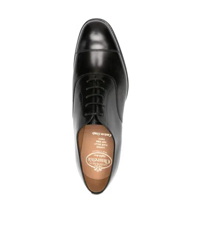 Church's Polished Leather Lace-up Shoes In Black