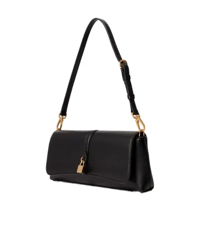Stella Mccartney Ryder Pochette Lock Charm Shoulder Bag In Black