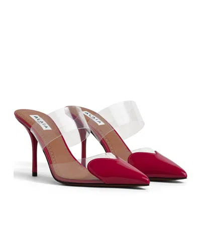 Alaïa Alaia Women Le Coeur Patent Leather Sandals In Red