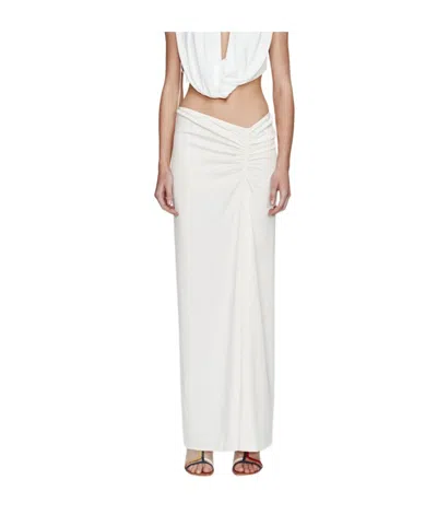 Christopher Esber Side Ruched Skirt In White