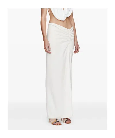Christopher Esber Side Ruched Skirt In White