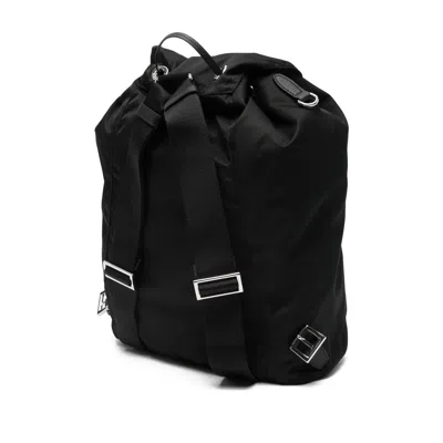 Prada Logo Backpack In Black