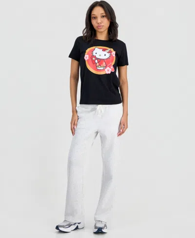 Grayson Threads, The Label Juniors' Hello Kitty Graphic T-shirt In Black