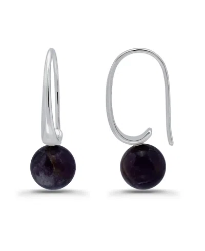Macy's Silver Plated Hardwired Fishhook Earrings In Metallic