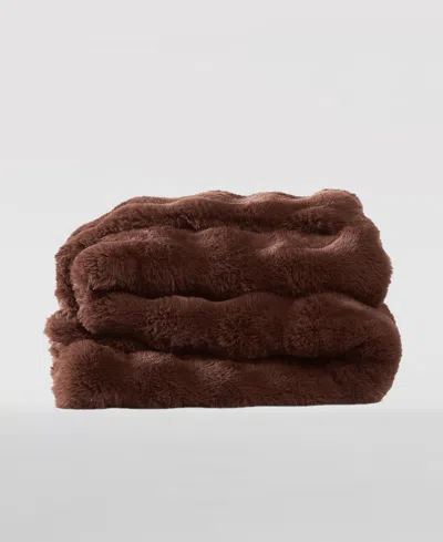 Brooklyn Loom Bubble Bed Blanket, Twin/twin Xl In Brown