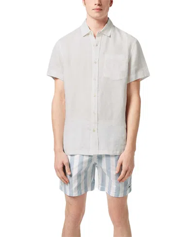 Scotch & Soda Men's Regular-fit Button-down Linen Shirt In White