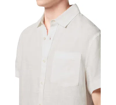 Scotch & Soda Men's Regular-fit Button-down Linen Shirt In White