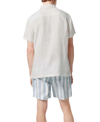 Scotch & Soda Men's Regular-fit Button-down Linen Shirt In White