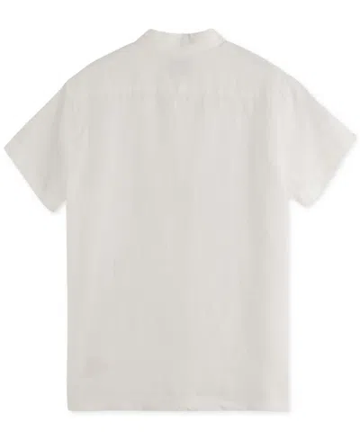 Scotch & Soda Men's Regular-fit Button-down Linen Shirt In White