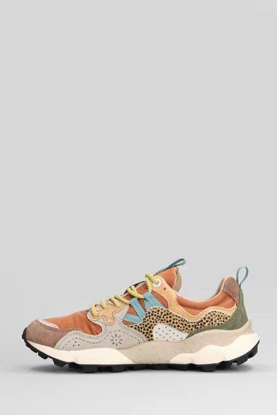 Flower Mountain Yamano 3 Panelled Sneakers In Brown