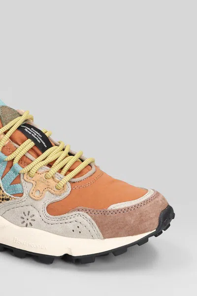 Flower Mountain Yamano 3 Panelled Sneakers In Brown