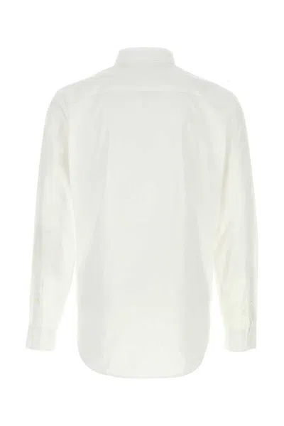 Burberry White Poplin Shirt In White