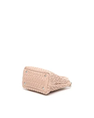 Miu Miu Nappa Chain Crystal Bag In Neutral