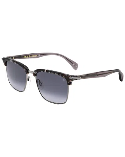 Rag & Bone Men's 54mm Black Grey Havana Sunglasses In Black