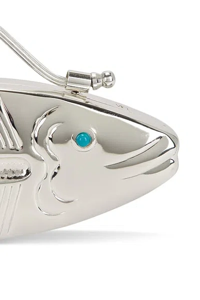 Vin. Fishy Top Handle Bag In Silver