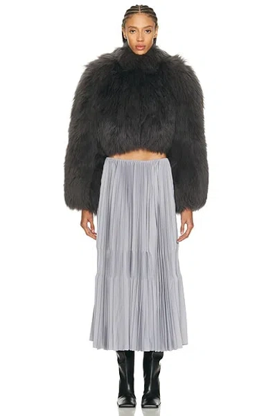 Alaïa Long Sleeve Jacket In Gray