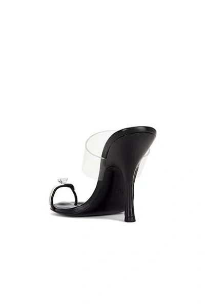 Alexander Wang Bianca 105mm Sandal With Crystal Toe Ring In Black