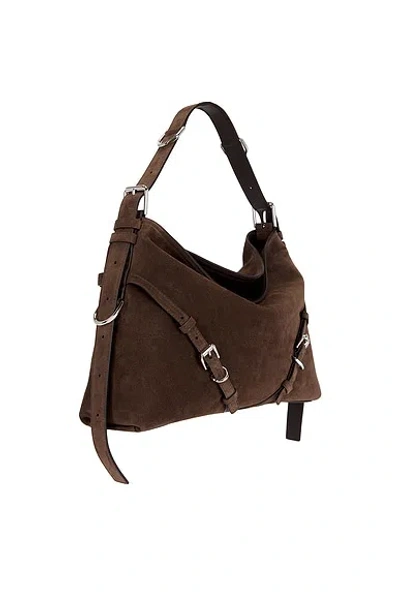 Givenchy Voyou Medium Shoulder Bag With Buckle In Brown
