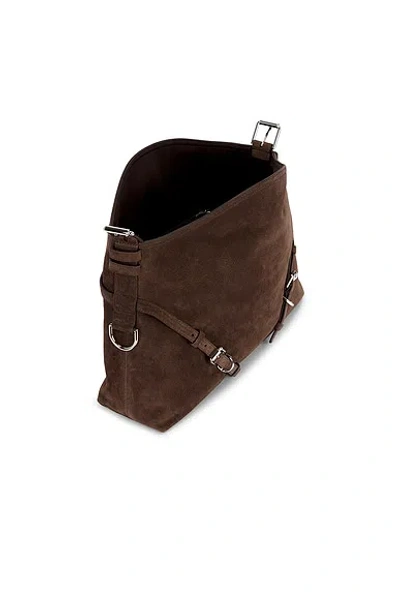 Givenchy Voyou Medium Shoulder Bag With Buckle In Brown