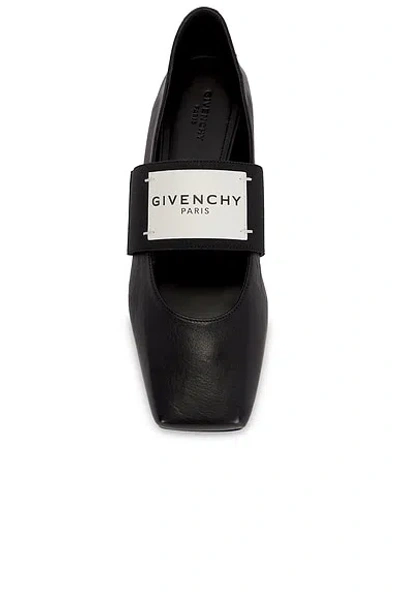 Givenchy Sliced Square Elastic-strap Ballet Flats In Black