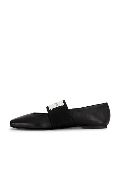 Givenchy Sliced Square Elastic-strap Ballet Flats In Black