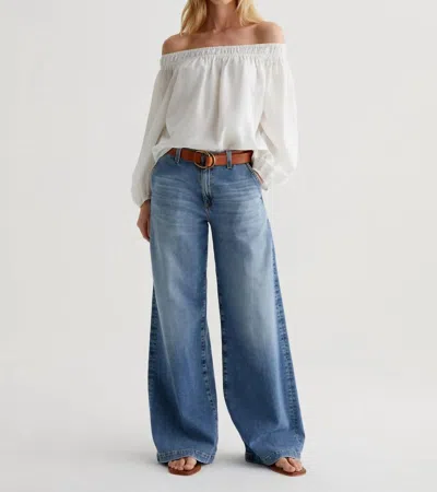 Ag Low Slung Palazzo Jeans In Unspoken In Multi