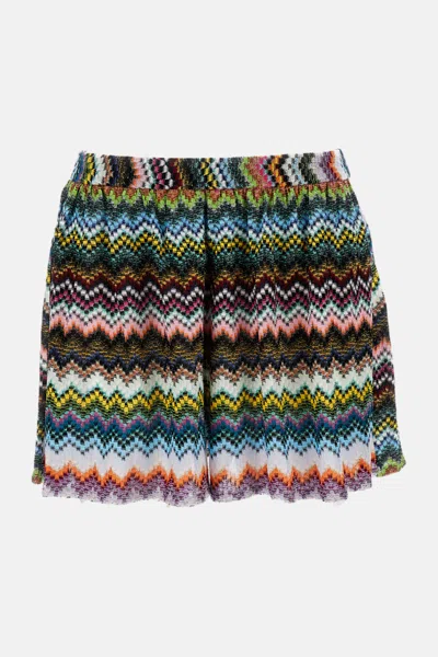 Missoni Multicolor High-waisted Shorts In Multi