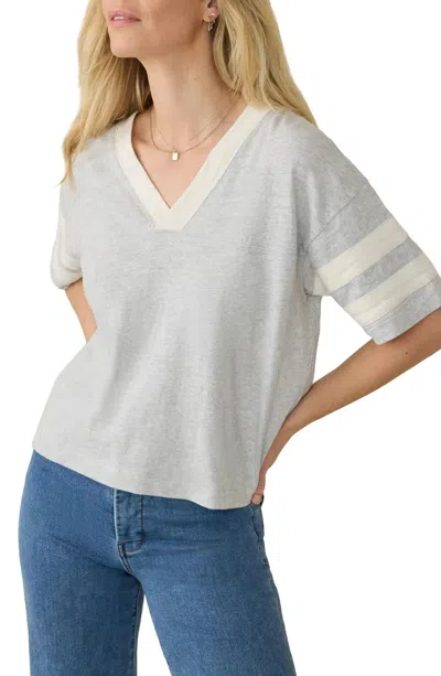 Faherty Sunwashed Varsity Tee In White