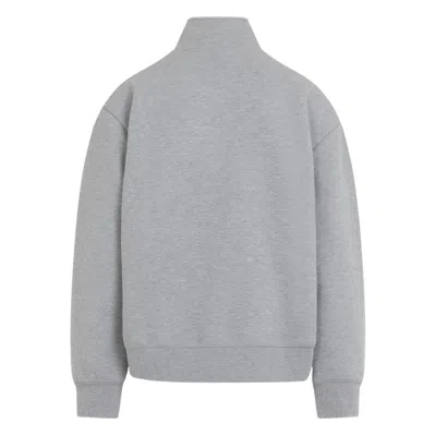 Carhartt Grey Logo Zip Sweatshirt In Gray