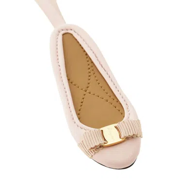 Ferragamo Grosgrain Bow Varina Charm In Pink