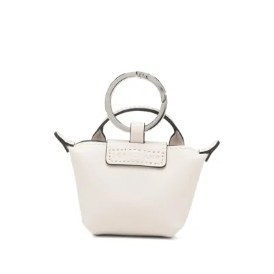 Longchamp Le Pliage Xtra Key Ring In Neutral