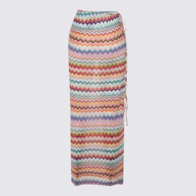 Missoni Midi Knee Length Skirt Drawstring Elastic Waistband In Multi