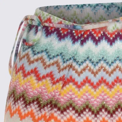 Missoni Midi Knee Length Skirt Drawstring Elastic Waistband In Multi