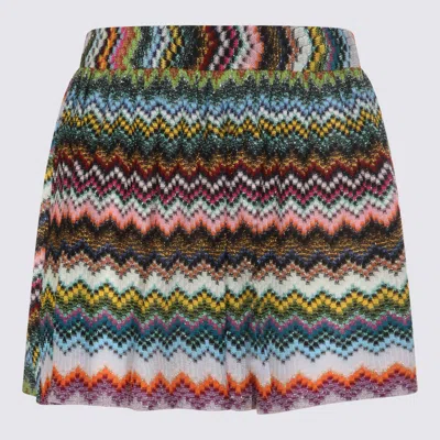 Missoni Zigzag-pattern Mini Shorts In Multi