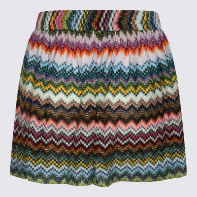 Missoni Zigzag-pattern Mini Shorts In Multi
