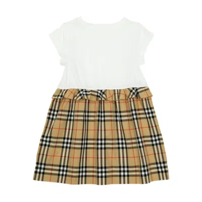 Burberry Check-pattern Dress In Brown