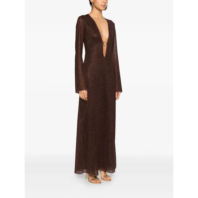 Oseree Long-sleeved Dress In Black