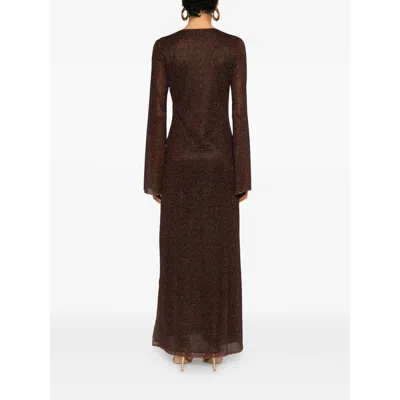 Oseree Long-sleeved Dress In Black