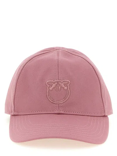 Pinko Break Dance Embroidered Logo Cap In Pink