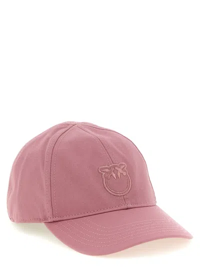 Pinko Break Dance Embroidered Logo Cap In Pink