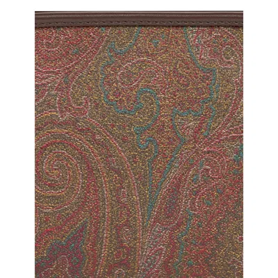 Etro Printed Satchel In Orange